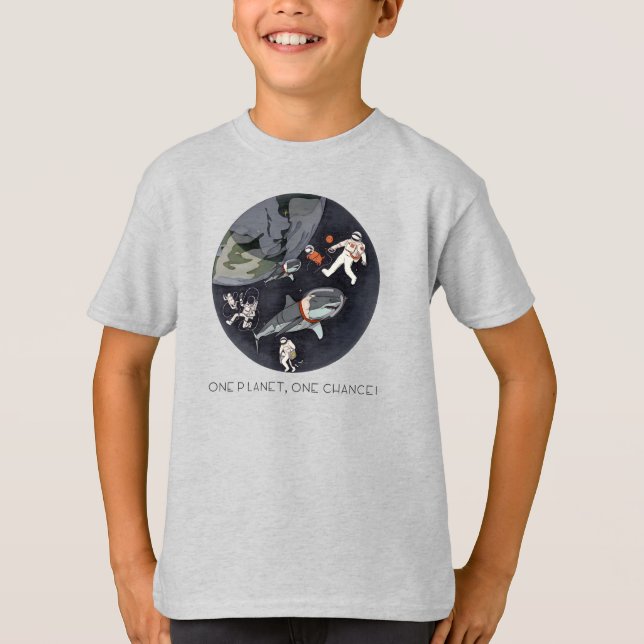 En planet en chans - Earth Day(Animerad textur) T Shirt (Framsida)
