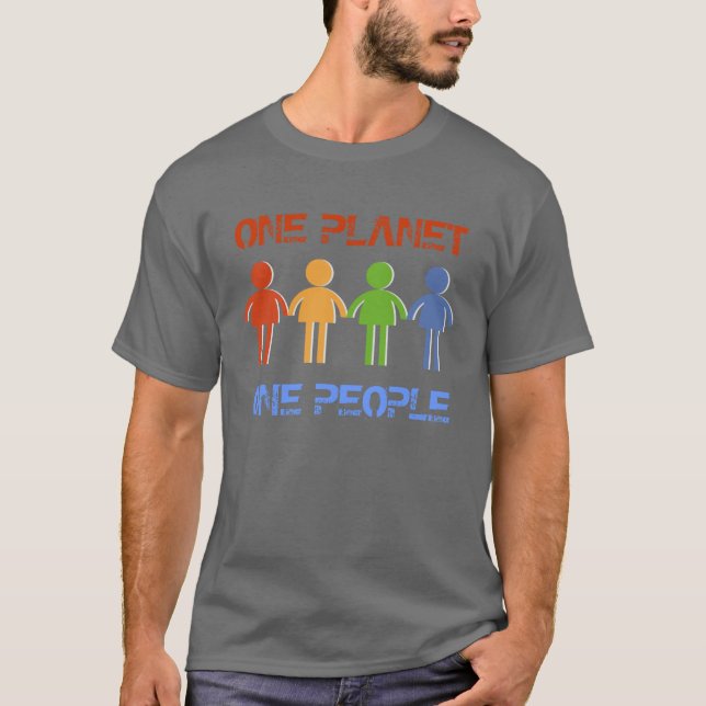 En planet ett folk tee shirt (Framsida)