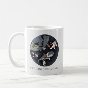 En planetchans - Jorddagen (Tecknaden Struktur) Kaffemugg