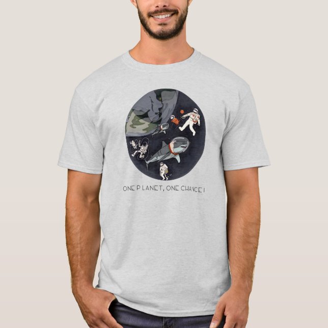 En planetchans - Jorddagen (Tecknaden Struktur) T Shirt (Framsida)