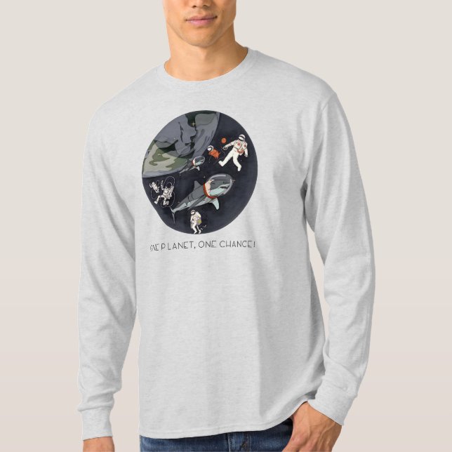En planetchans - Jorddagen (Tecknaden Struktur) T Shirt (Framsida)