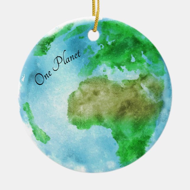 En planett Humla keramisk Anpassningsbar Ornament (Framsidan)