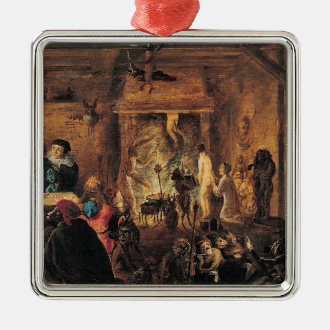 En plats av svartkonst, 1633 julgransprydnad metall (Framsidan)