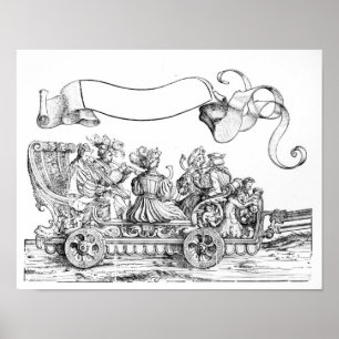 En plats från Maximilians Triumphal procession Poster