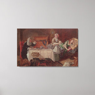 En plats från "Tartuffe" vid Moliere, 1850 Canvastryck