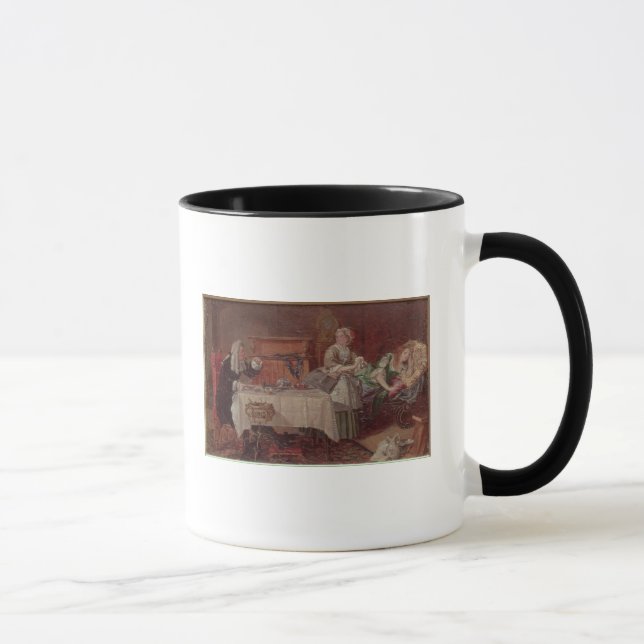 En plats från "Tartuffe" vid Moliere, 1850 Mugg (Höger)