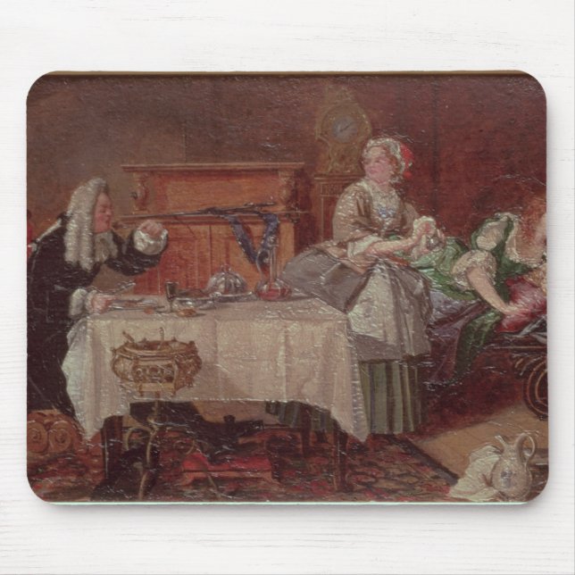 En plats från "Tartuffe" vid Moliere, 1850 Musmatta (Framsidan)