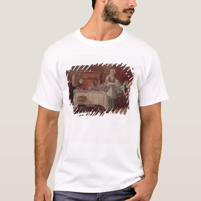 En plats från "Tartuffe" vid Moliere, 1850 Tee (Framsida)