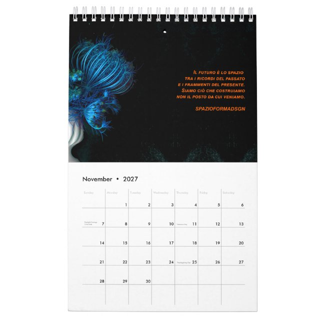 En plötslig förändring i trädgårdens Italien Kalender (Nov 2027)