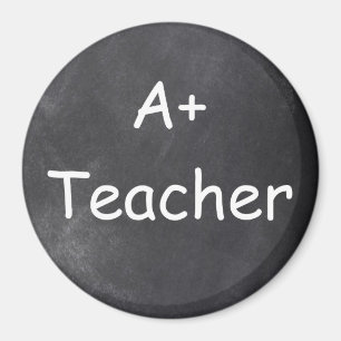 En plustyp-idea för Chalkboard-design för lärare Magnet