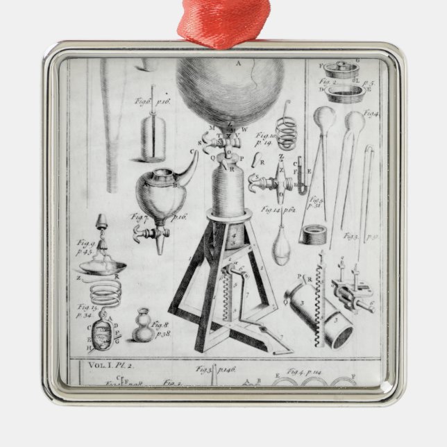 En pneumatiskt motor och det är delar julgransprydnad metall (Framsidan)