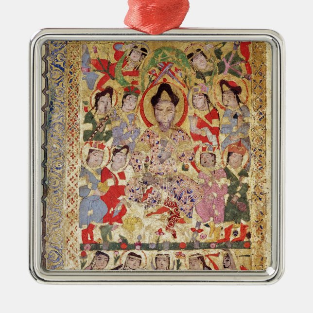 En Poetsångare, musiker och sångare Julgransprydnad Metall (Framsidan)