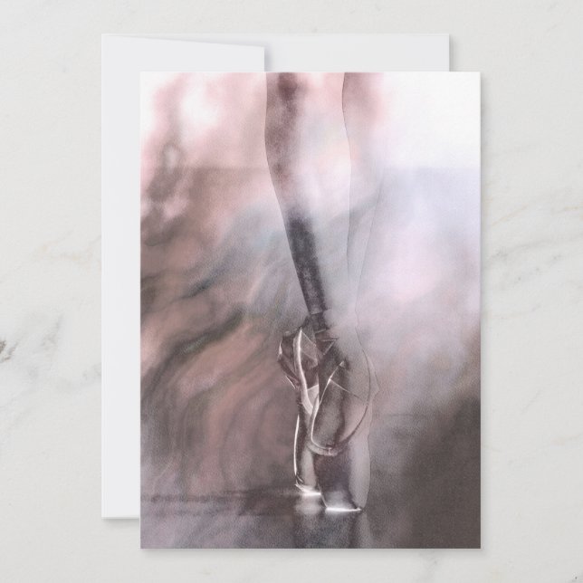 En Pointe - Ballet Dancer i Pointe Shoes Painting (Framsida)