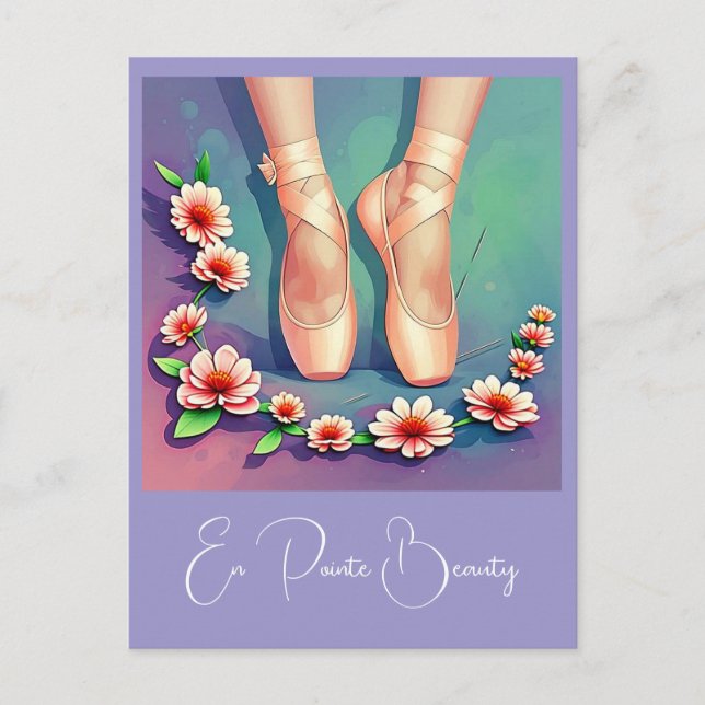 " EN POINTE BEAUTY " POSTCARD VYKORT (Framsida)