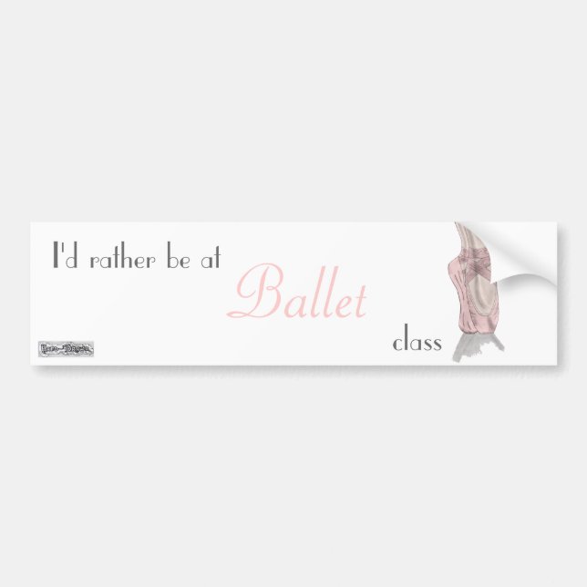 En pointe Bumper Sticker Bildekal (Framsidan)