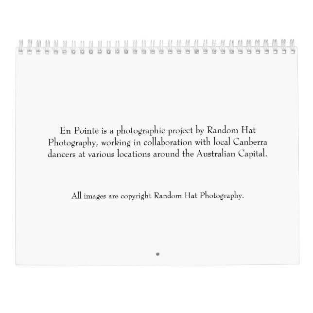 En Pointe Kalender (Baksida)