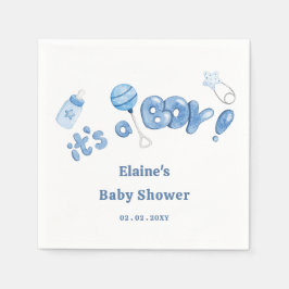 En pojk-Baby Sak Blue Boy Shower Pappersservett