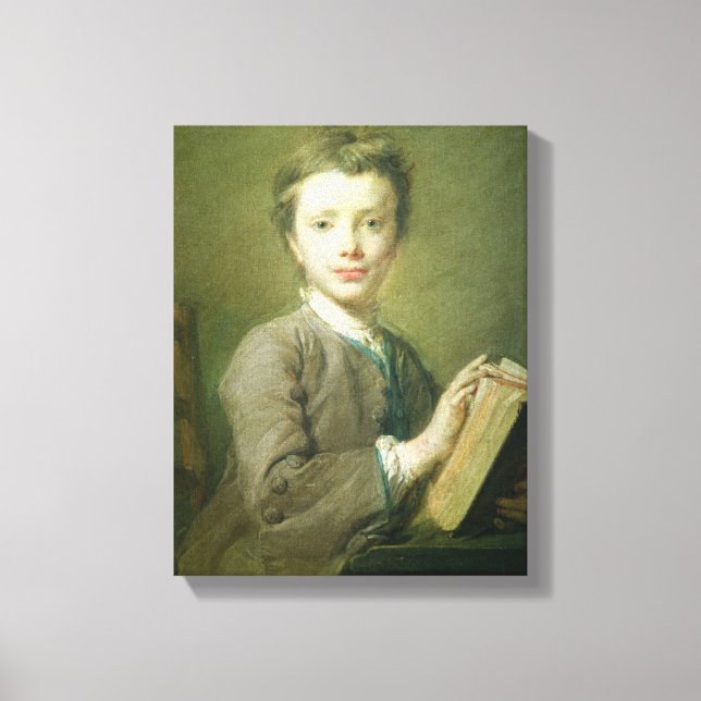En pojke med Bok, 1740 Canvastryck (Framsida)