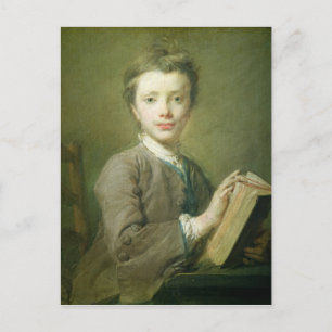 En pojke med Bok, 1740 Vykort