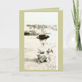 en pojke och hans första hund kort