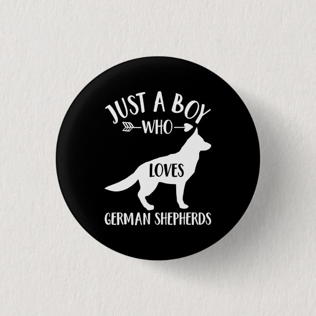 En pojke som Kärlek German Shepherd Knapp (Framsida)