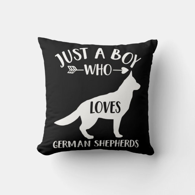 En pojke som Kärlek German Shepherd Kudde (Framsida)