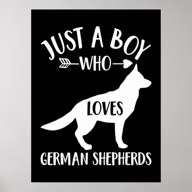 En pojke som Kärlek German Shepherd Poster (Framsidan)
