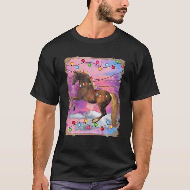 En pojke som Kärlek hästar julafton Ware T Shirt (Framsida)