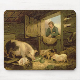 En pojke tittar in i en grisSty, 1794 (olja på Musmatta