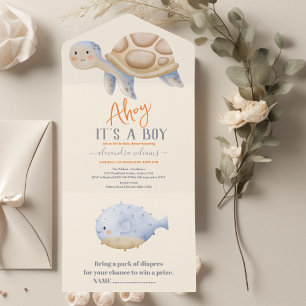 En pojke under Sea Baby Shower