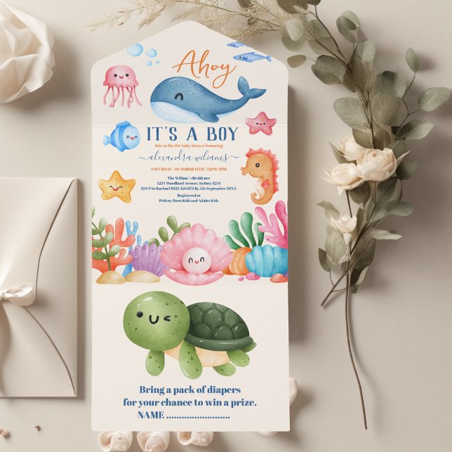 En pojke under Sea Baby Shower (Skapare uppladdad)