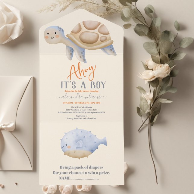 En pojke under Sea Baby Shower (Skapare uppladdad)