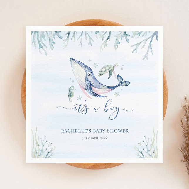 En pojke under Sea Baby Shower Pappersservett (Skapare uppladdad)