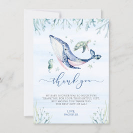 En pojke under Sea Baby Shower Tack Kort