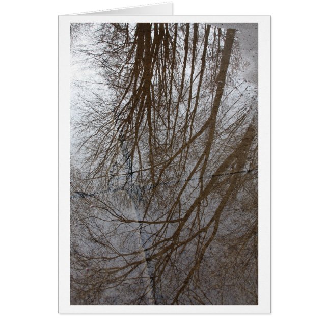 "En pöl av träd" - fotokonst Hälsningskort (Framsidan)