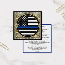 En polismans bön fyrkantigt visitkort