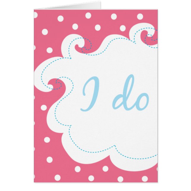 en polkadots-ido hälsningskort (Framsidan)