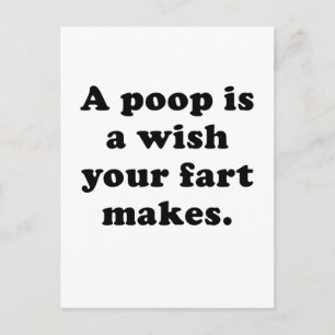 En Poop är en önskning. Vykort