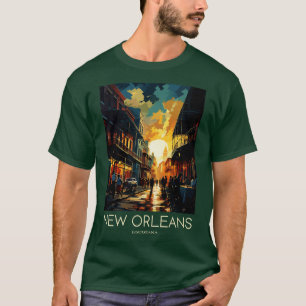 En pop Art Travel Skriv ut New Orleans Louisiana T Shirt