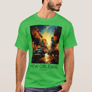 En pop Art Travel Skriv ut New Orleans Louisiana T Shirt
