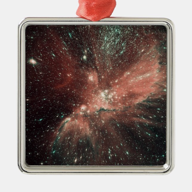 En population av små stjärnor på det mjölkaktiga s julgransprydnad metall (Framsidan)