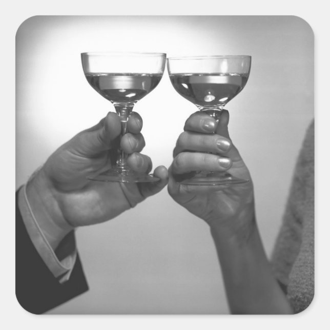 En popup fyrkantigt klistermärke (Framsida)