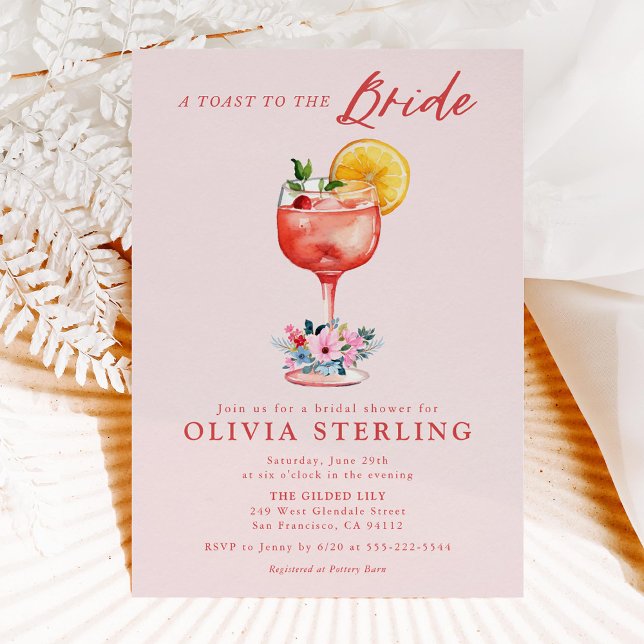 En popup till Bride Rosa Inbjudningskort för möhip (Skapare uppladdad)