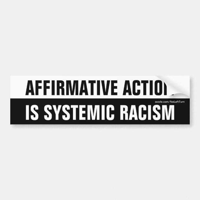 En positiv åtgärd är systematisk rasism bildekal (Framsidan)