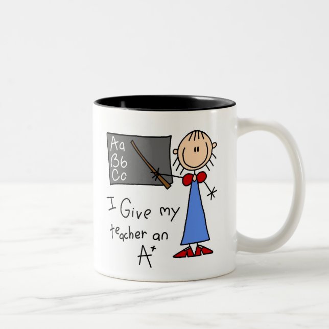 En positiv lärare Två-Tonad mugg (Höger)