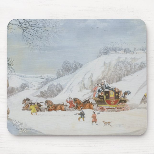 En posta i djup snö musmatta (Framsidan)