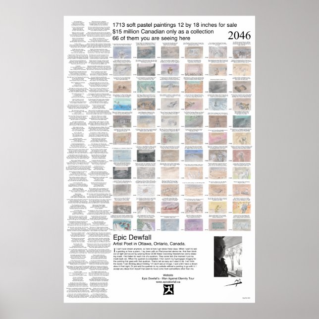 En poster av drömmålning och drömdikter. 25 (Framsidan)