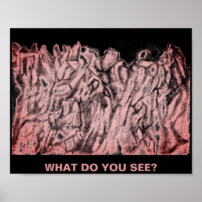 En poster två saker: konstutbildare och hjärnträna (Framsidan)