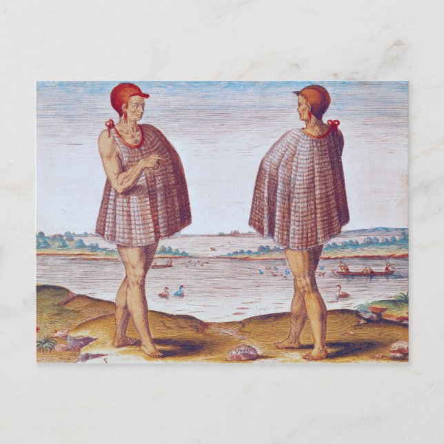 En präst från Secoton i Virginia Vykort (Framsida)