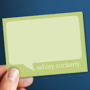 En pratbubbla med Personlig Namn Post-it Block